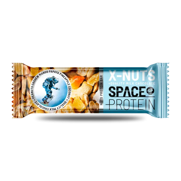 Space Protein Barra Proteina X Nuts 40 G Cashew Mango Papaya